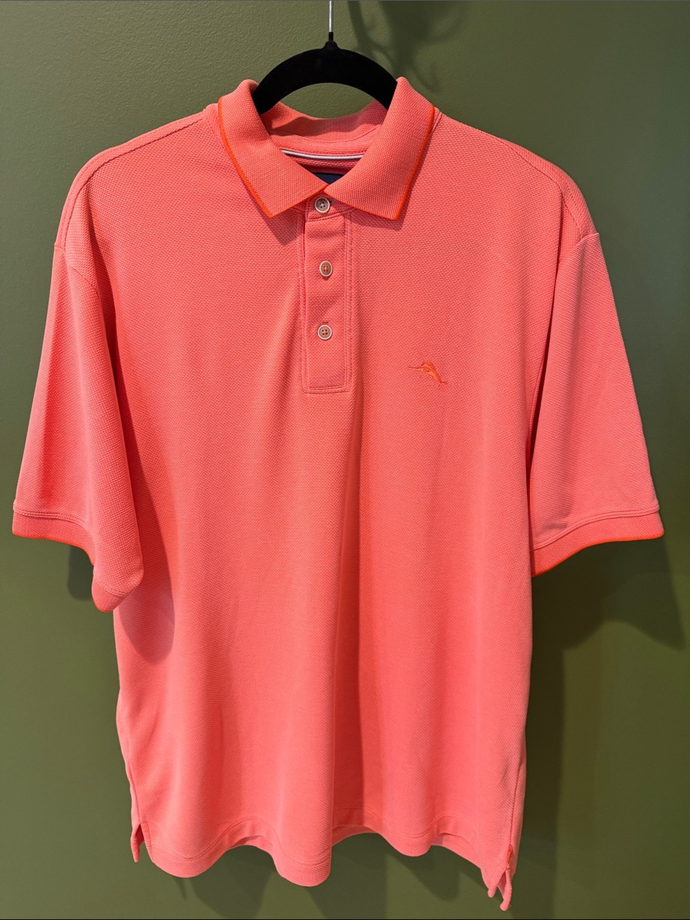 Tommy Bahama Coral Modal Polyester Shirt Sleeve Polo Shirt, NWOY